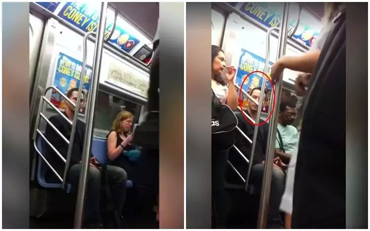Nggak nyangka, sosok beri kursi pada wanita di subway ini artis beken