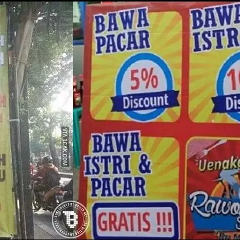 12 Spanduk iklan ini unik banget deh, jadi pengen ketawa terus