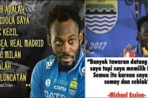 10 Quote ngawur alasan Essien gabung Persib ini bikin kamu terkekeh