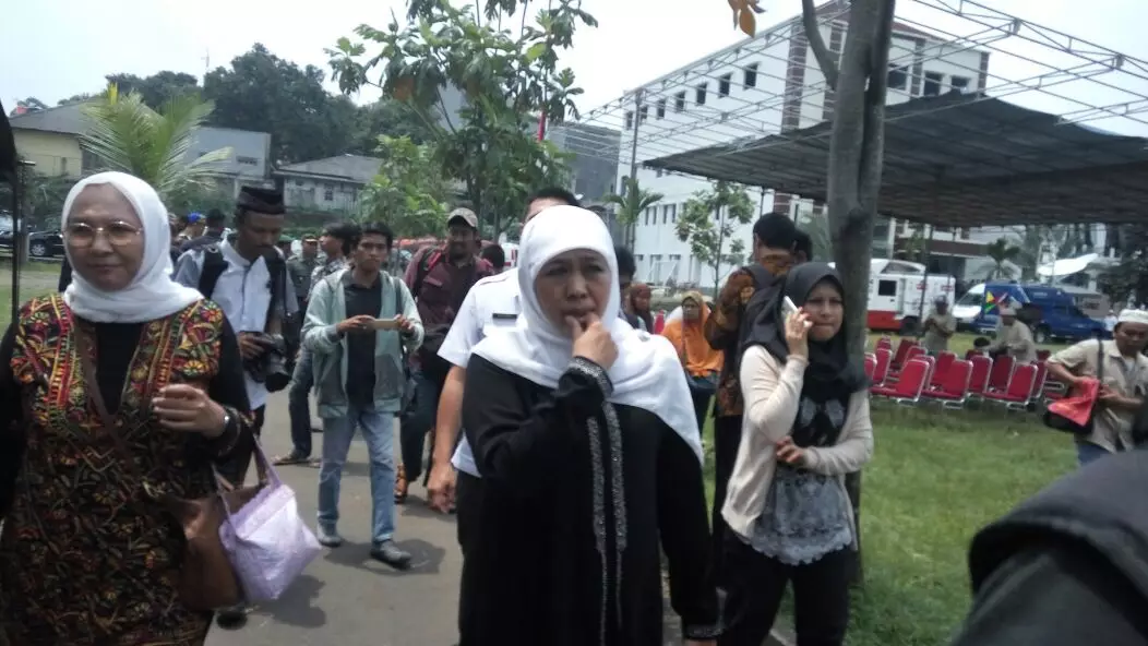 Kepada Mensos Khofifah Hasyim Muzadi berpesan islam sebagai penyejuk
