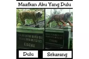 Ini 3 cara obati kangen kehilangan patung harimau 'paling bahagia'