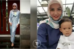 Pulang dari umroh, ini 10 potret anggunnya Revalina saat pakai hijab