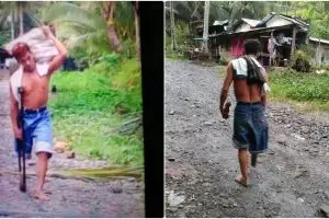 Berkaki satu, pria ini kerja pikul 50 kg berjalan lintasi pegunungan