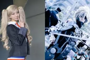 Berambut pirang, 10 cosplayer festival Den-Den Town ini bikin kepincut