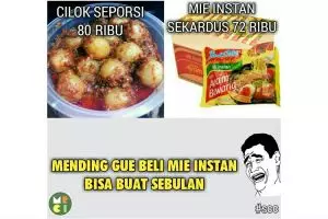 8 Meme cilok muncrat jualannya Mulan Jameela, bikin nggak nahan