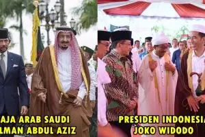 Presiden Jokowi kenakan jubah persis Raja Salman saat peresmian ini