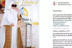 Syahrini berangkat umrah ajak asisten rumah tangganya
