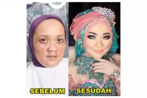 20 Transformasi makeup wajah cewek, sebelum & sesudah bisa beda banget