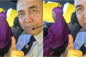 Potret kopilot tengah salat di kokpit pesawat ini tuai pujian netizen