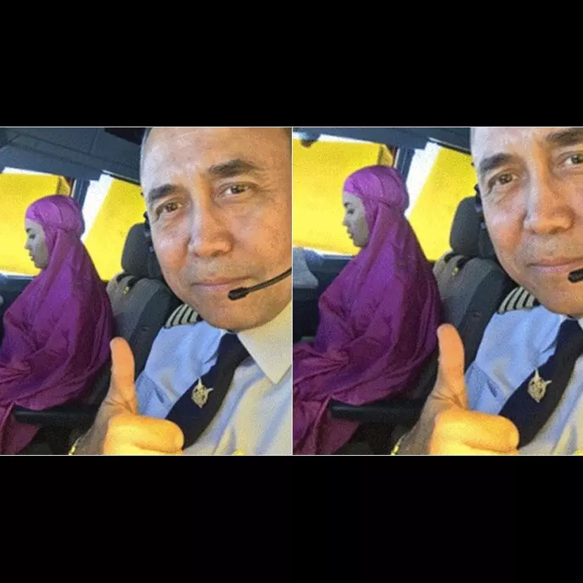 Potret kopilot tengah salat di kokpit pesawat ini tuai pujian netizen