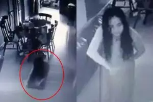 Terekam CCTV, pembantu ini menjelma jadi sosok wanita menyeramkan