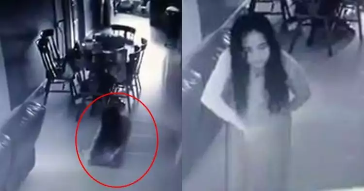 Terekam CCTV, pembantu ini menjelma jadi sosok wanita menyeramkan