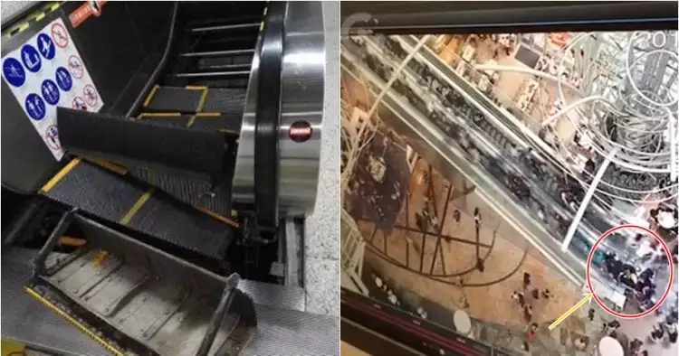4 Kecelakaan tragis di eskalator, pijakan rubuh sampai berbalik arah 