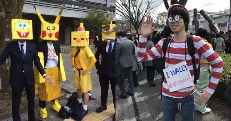 12 Foto cosplay mahasiswa Jepang saat rayakan kelulusan ini epik abis
