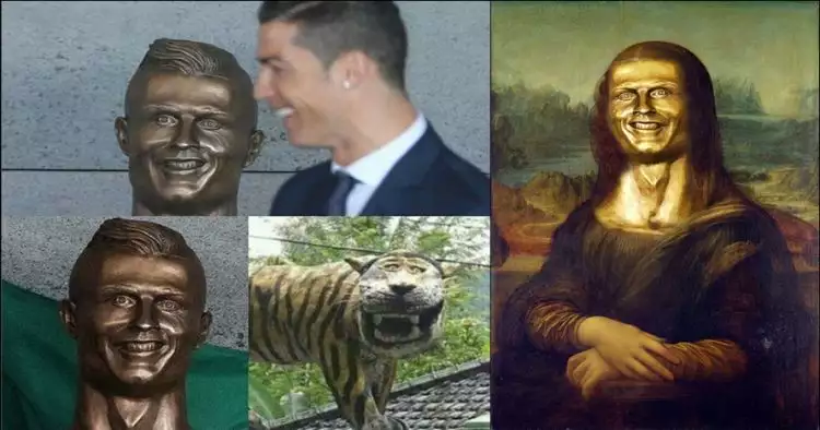 12 Foto editan patung fail Cristiano Ronaldo, lucunya nggak kira-kira