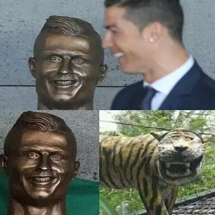 12 Foto editan patung fail Cristiano Ronaldo, lucunya nggak kira-kira