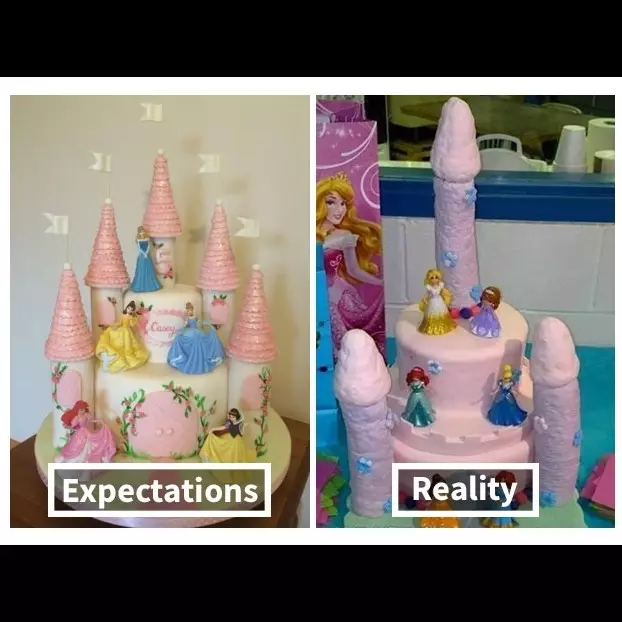 20 Foto ekspektasi vs realita kue ulang tahun ini bikin nggak selera