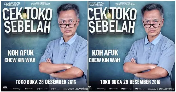 12 Foto keseharian Chew Kin Wah 'Cek Toko Sebelah', selucu di film?