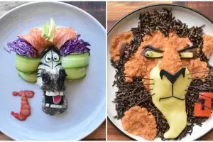 16 Menu makanan sehat berbentuk karakter kartun ini menggugah selera
