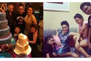 Meski beda ayah, ini 7 potret rukunnya 4 anak Krisdayanti