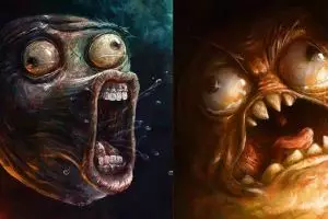 Begini jadinya saat 9 emoticon meme dilukis, lucu apa malah serem?