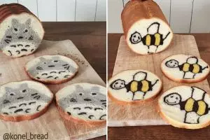 Ibu di Jepang ini sulap gambar karya sang anak jadi 12 roti unik