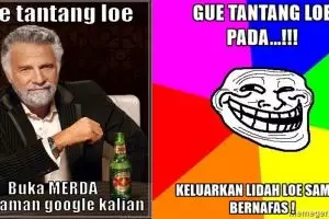 12 Meme 'gue tantang loe' yang bikin penasaran sekaligus ketawa ngakak