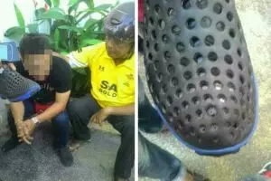 Kamu pasti nggak nyangka isi sepatu ini, pemiliknya dihajar massa