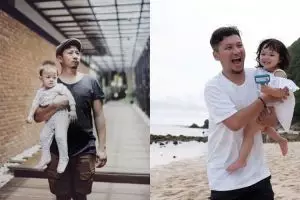 12 Foto artis hot daddy saat gendong anak, cewek-cewek wajib tahu nih