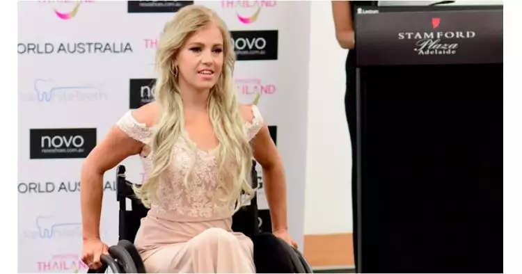 Pertama kali di Miss World, kontestan cantik ini pakai kursi roda