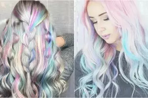 15 Foto holographic hair, tren rambut yang lagi happening di medsos