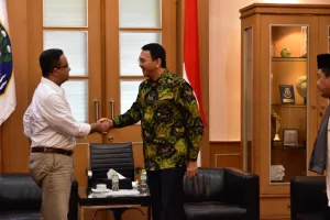Pesan damai pertemuan Anies-Ahok di Balai Kota, adem
