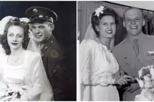 18 Foto kebahagiaan tentara PD II saat menikah, vintage abis