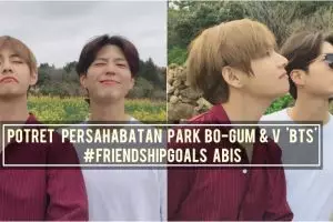 12 Potret persahabatan Park Bo-gum & V 'BTS', friendship goals abis