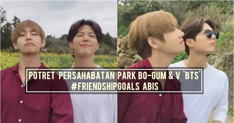 12 Potret persahabatan Park Bo-gum & V 'BTS', friendship goals abis