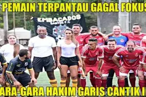 5 Foto hakim garis asal Brasil ini seksi abis,  sulit fokus main bola