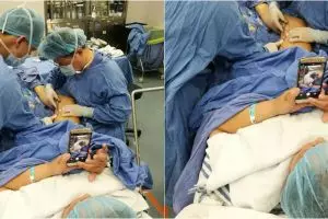 Kaki sedang dioperasi, wanita ini malah merekamnya live di medsos
