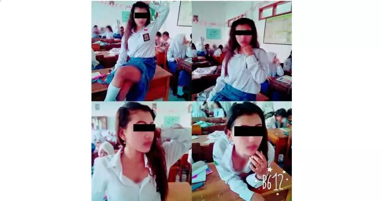 Kelakuan siswi SMA foto 'hot' di dalam kelas ini bikin miris