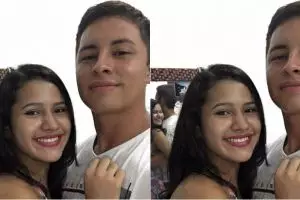 Foto selfie pasangan ini ada yang aneh, penampakannya bikin merinding