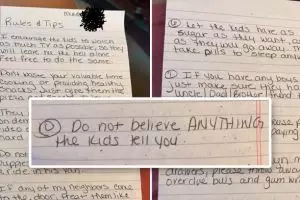 Pesan ibu kepada baby sitternya ini bikin geleng kepala