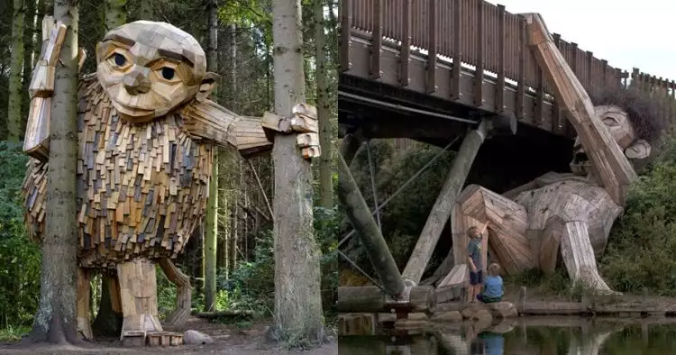 Patung raksasa ini keren tapi disembunyikan di hutan, tujuannya apa?