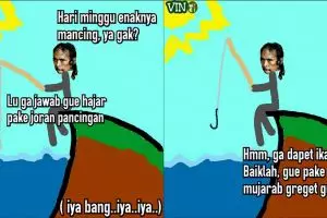 Komik lucu saat Mad Dog mancing, simpel tapi bikin ngakak abis