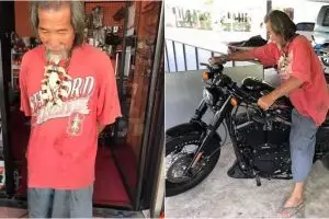 Penampilannya lusuh, pria tua ini dicuekin saat beli Harley Davidson