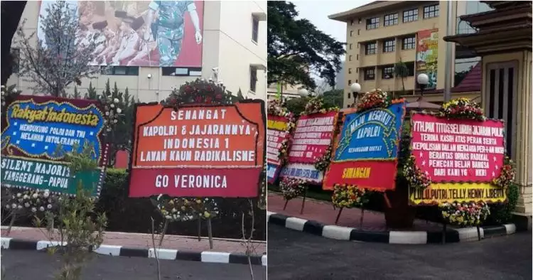 Setelah Balai Kota DKI Jakarta, Mabes Polri 'dihujani' karangan bunga