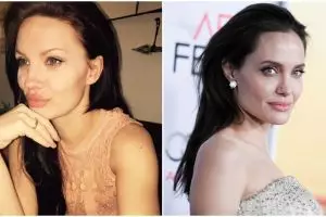 Melissa Baizen disebut 'kembaran' Angelina Jolie, benar-benar mirip ya