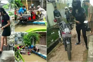 3 Insiden apes gara-gara asyik main HP saat naik motor