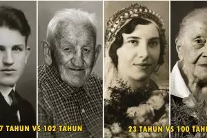 Potret 12 sosok saat muda vs berumur 100 tahun, kamu pangling nggak? 