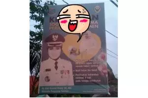 Baliho Wali Kota Tangsel ini bikin gagal paham, apa yang aneh ya?