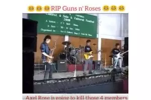 Band lokal bawakan Sweet Child O'Mine ini awalnya keren, selanjutnya..