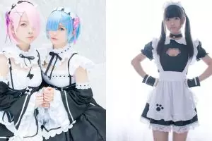 10 Foto seleb cantik Jepang saat pakai baju pembantu, gemas!